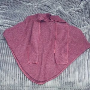 100% alpaca maroon poncho